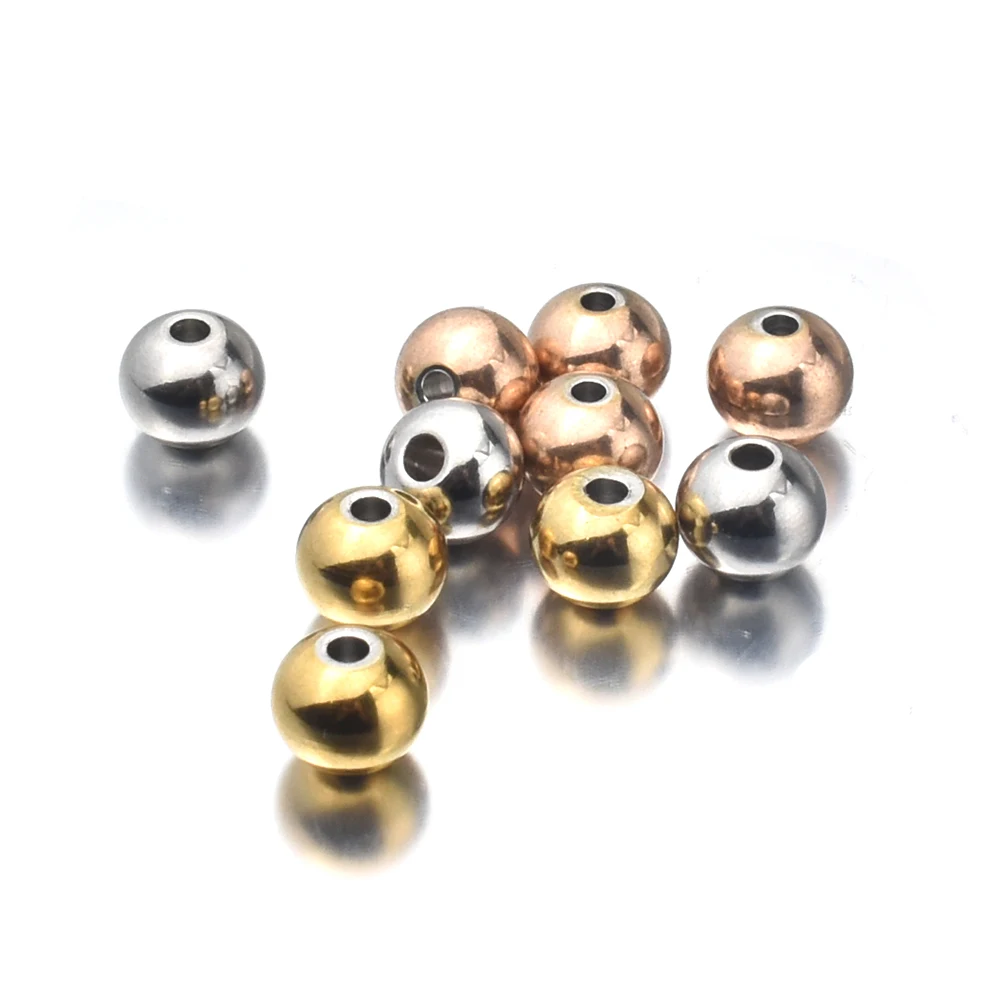 Бусины разделители подвески из нержавеющей стали Подвески розового золота 3 4 5 6 8