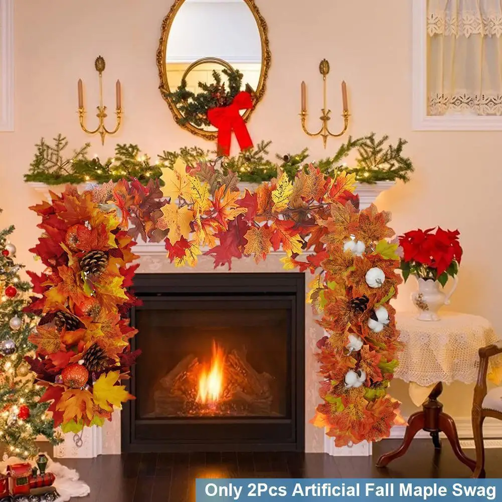 

Inner Wall Hanging Background Decoration Simulation Leaf Harvest Festival Maple Decoration L7C7