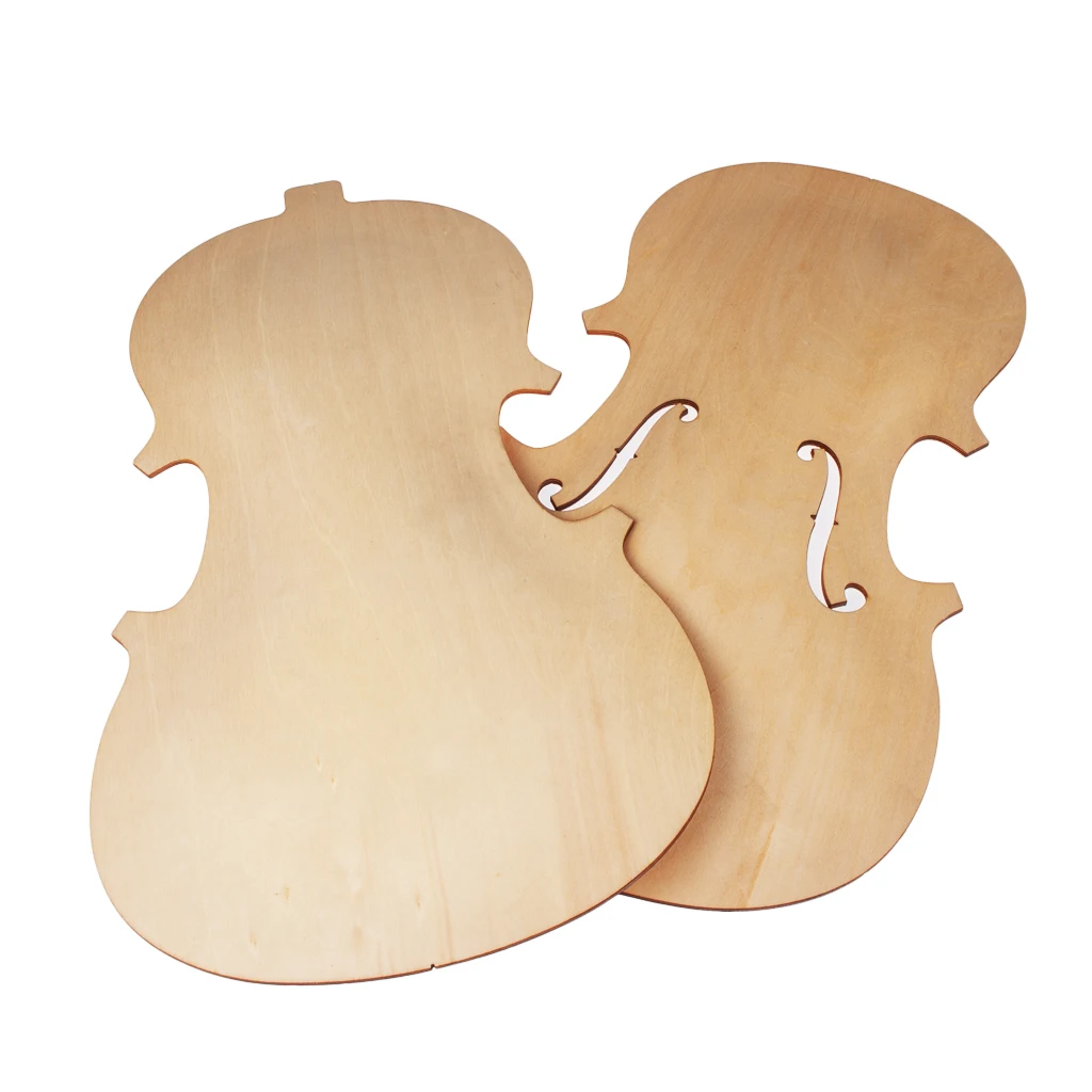 3/4 Violin Top And Back  Solidwood Unfinished Violin Parts For 3/4 Violin DIY Violin Parts Accessories New