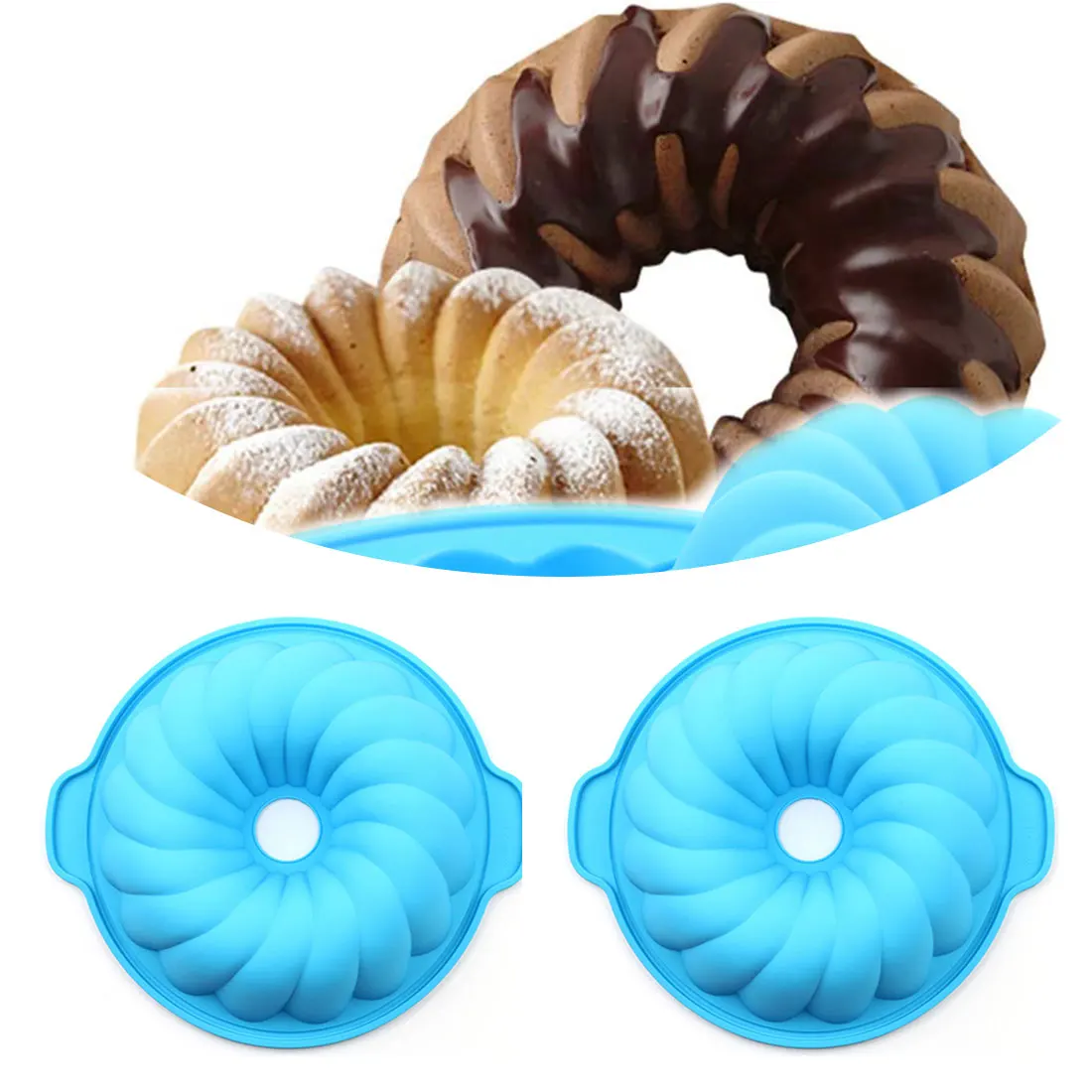 

Silicone Cake Pan Mold Bakeware Molds For Cake Cookies Fondant Candy Silicone baking 3D DIY Molds Non-stick Bakeware Mold Tools