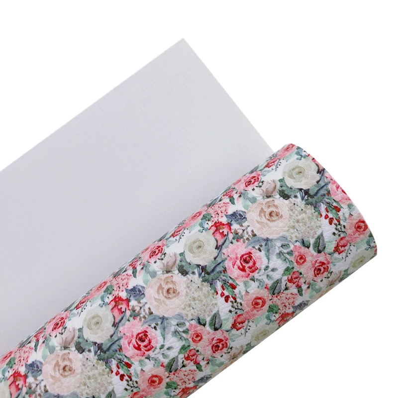 Новинка Радуга 30x2 2 см/A4 кремовые и розовые розы цветы искусственная кожа для