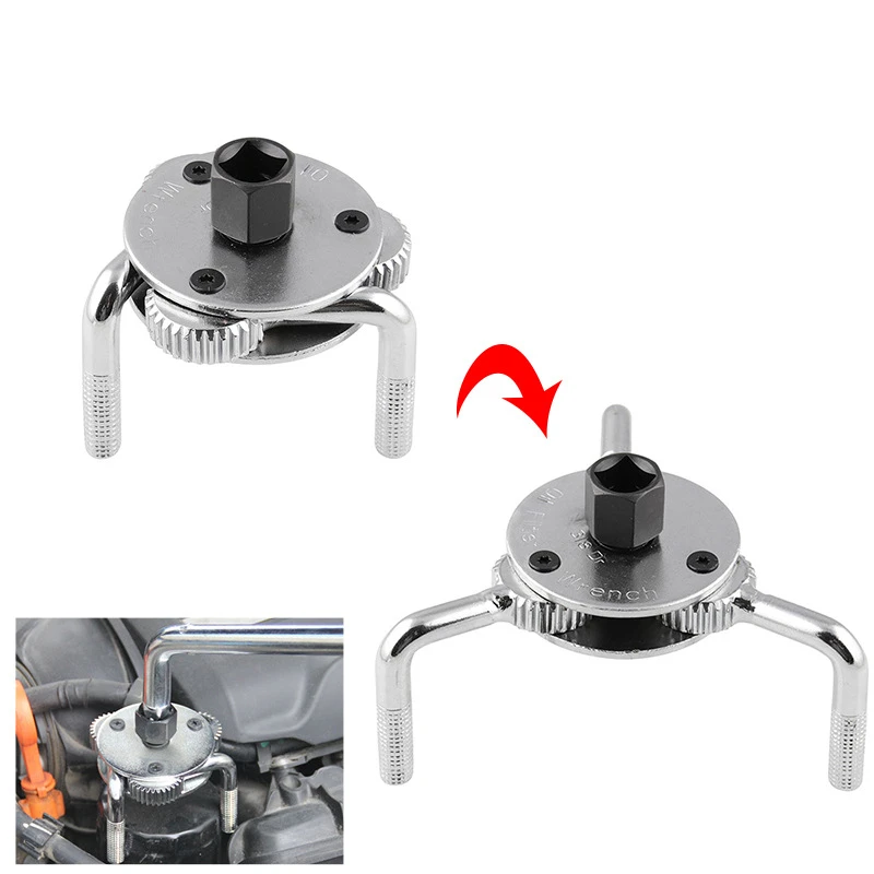 

Oil Filter Wrench /Remover Tool With 3 Jaw For Cars 3/8 Inch Interface Special Tools Auto Parts 45 Steel