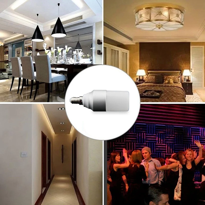 E14 WiFi Smart LED Bulb Tuya/Smart Life APP Remote Control Dimmable 5W RGBW Light Work with Alexa Google Home IFTTT | Электроника