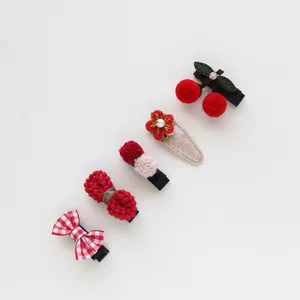 5 шт.компл. заколки для волос с цветами для девочек, заколки для волос с героями мультфильмов, безопасные заколки для волос с бантом для детей ясельного возраста, аксессуары для волос, головные уборы