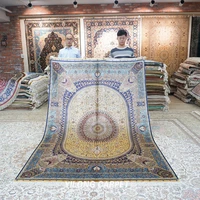 yilong 6x9 vantage handmade beige living room carpet persian silk rugs for sale zqg490a