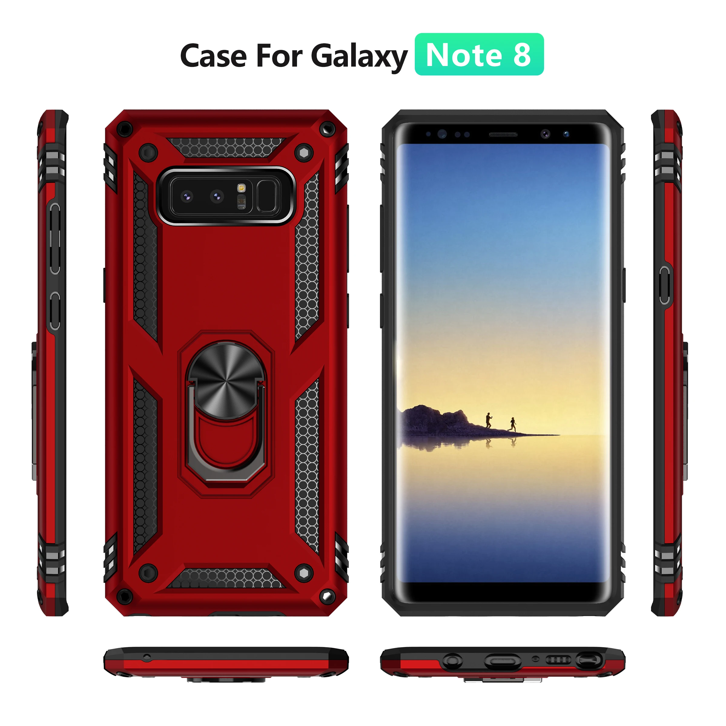 

For Samsung Galaxy S7 S8 S9 S10 E S11 Plus S10E Note 9 8 Phone Cover Case Armor Shockproof Car Stand Holder Ring Magnetic Coque