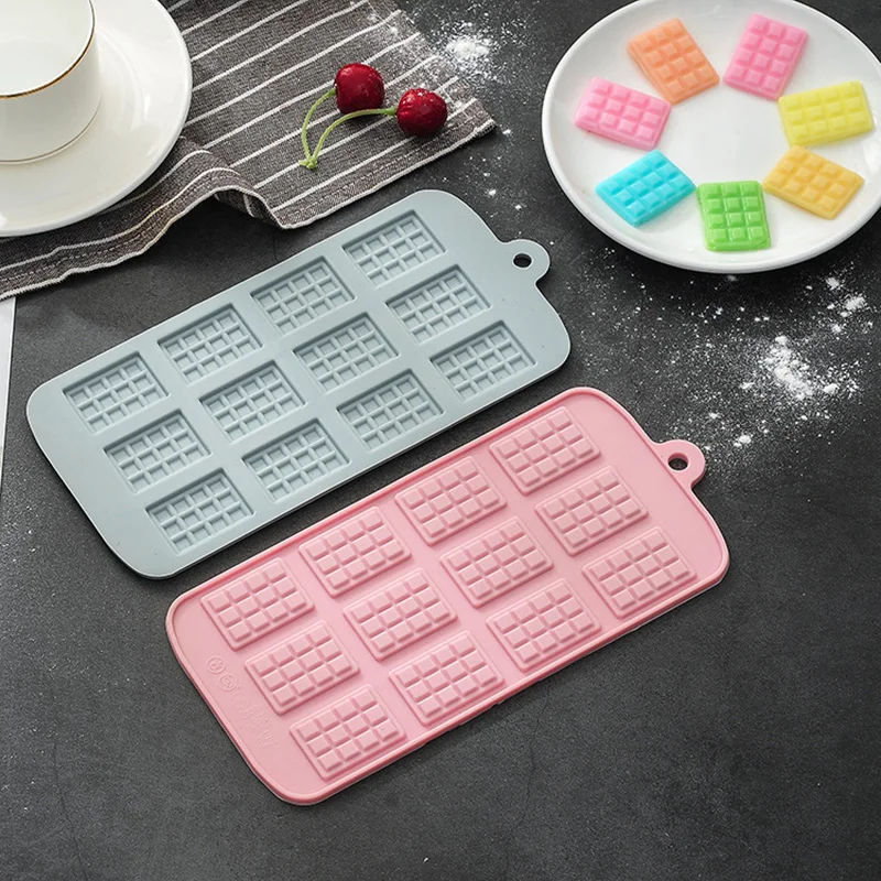 

Silicone Waffle Pan Pudding Maker Mold DIY Chocolate Chip Mold Mould Non-stick Kitchen Bakeware Cake Mould Baking Tool