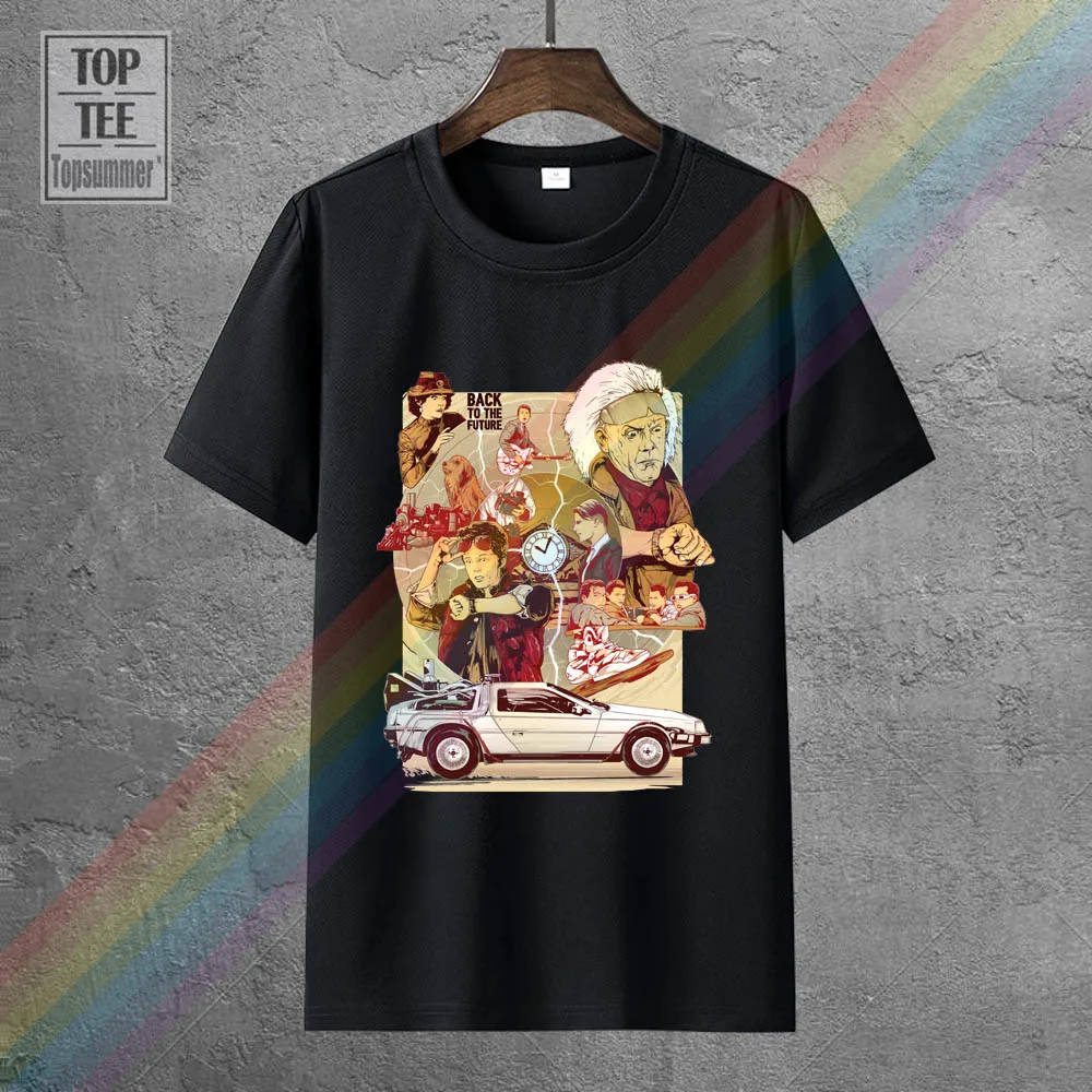 

Back To The Future Movie Homme Tshirts Hip Hop Clothing Tshirt Sexy Girl T Shirt O Neck T-Shirt Plus Size Men
