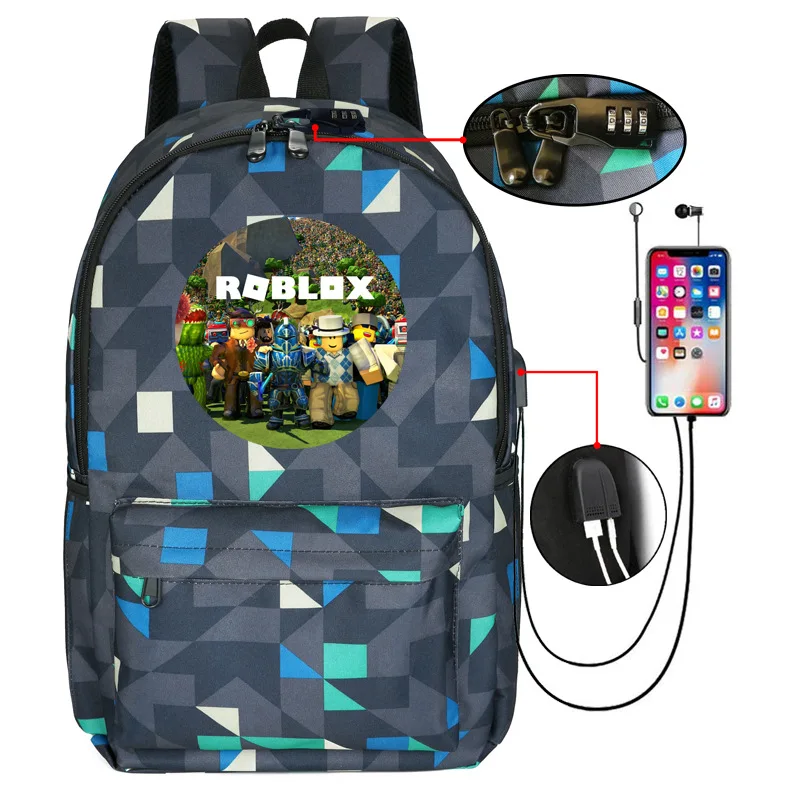 Lightning USB Anti-theft Backpack Women Bagpack Canvas Student Backpack For Boy Girl Children bag Teenagers Schoolbags