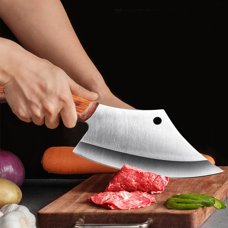 

Fishing Knife Stainless Steel Chinese Chef Knife for Meat Fish Fruit Vegetables 4Cr14Mov Kitchen Knife Butcher Cleaver Knife