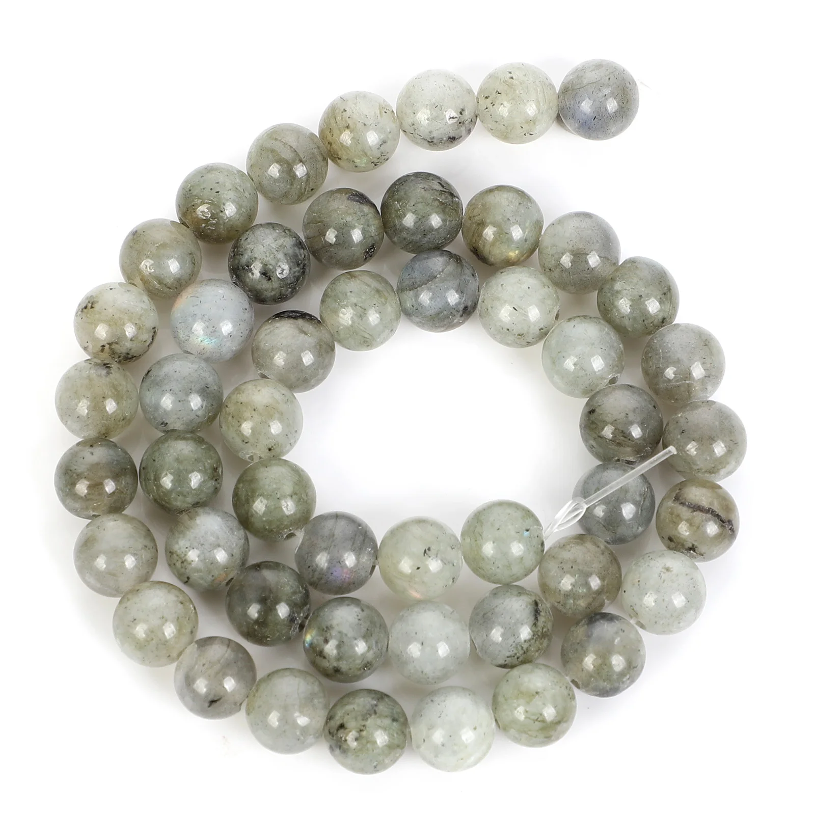 Бусины Из Натурального Лабрадорита гладкие круглые бусины из лунного камня