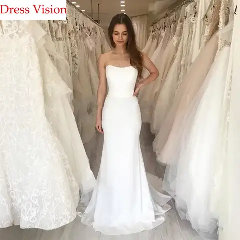 wedding gown mariage robe de mariee suknia ślubna vestidos satin wedding Dress mermaid lace-up bride to be vestido de novia