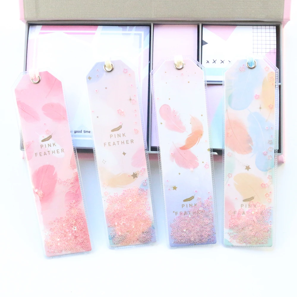 Domikee милый креативный kawaii блёстки школьник Закладка дети конфеты Корейская Книга