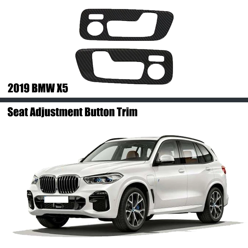 

Для BMW X5 2019 2020 2021 кнопки регулировки сиденья из углеродного волокна панель Переключатель отделка декоративные наклейки интерьер автомобиль...