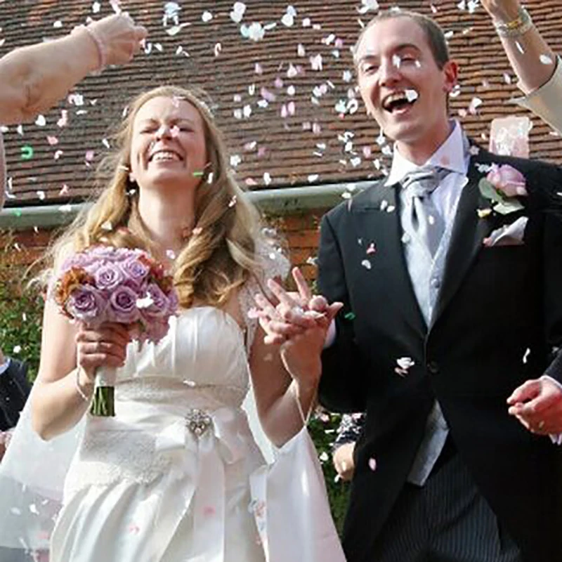 Креативные Свадебные конусные высушенные лепестки с конфетти популярное