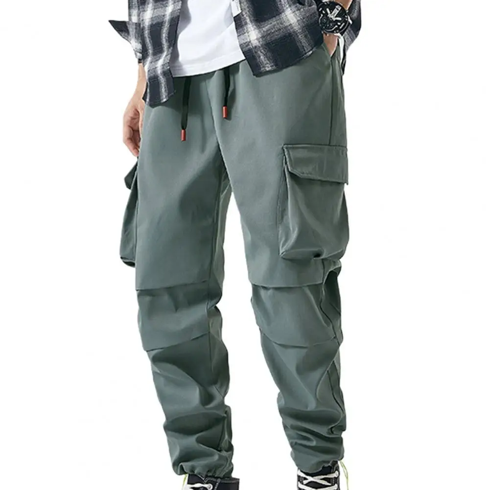 

Plus Size 4XL cargo pants Men Casual Drawstring Long Pants Sweatpants Ankle-Tied Jogging Trousers Mens Pants pantalones hombre