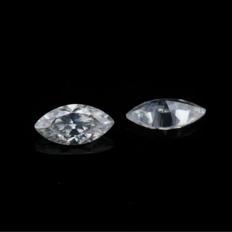 Муассанит в форме оливы свободный камень белый цвет D 3*5 мм ювелирные изделия