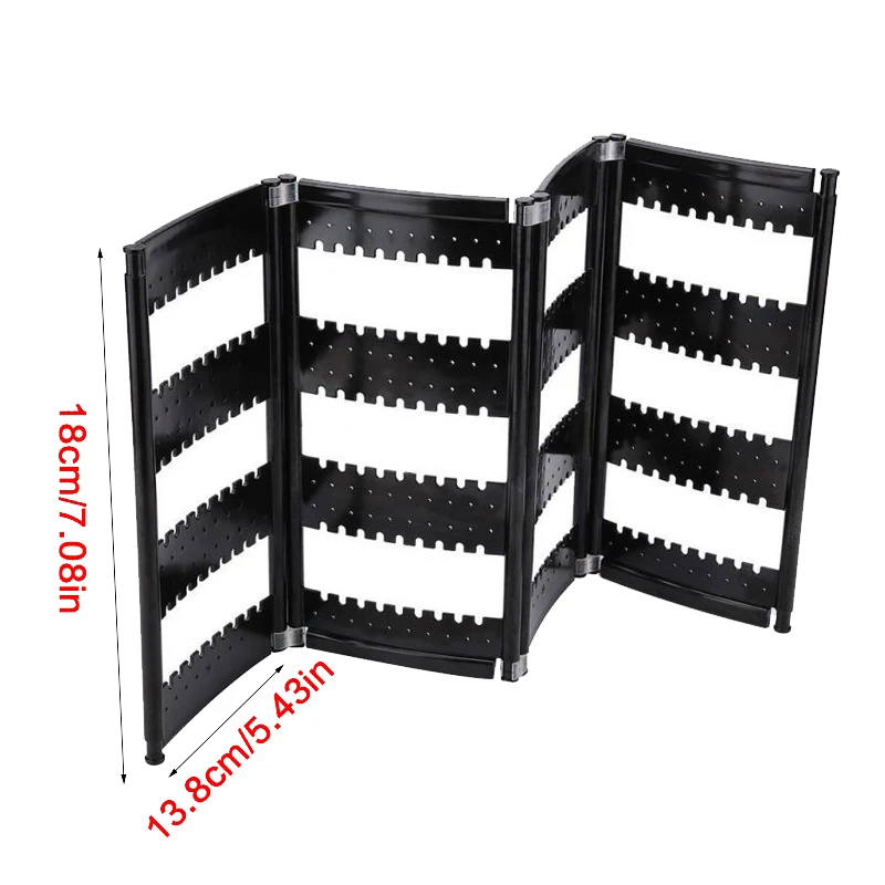 

Foldable Necklace Stand Plastic Jewelry Display Stand Sn Earring Rack Storage Rack Practical Shelf Black