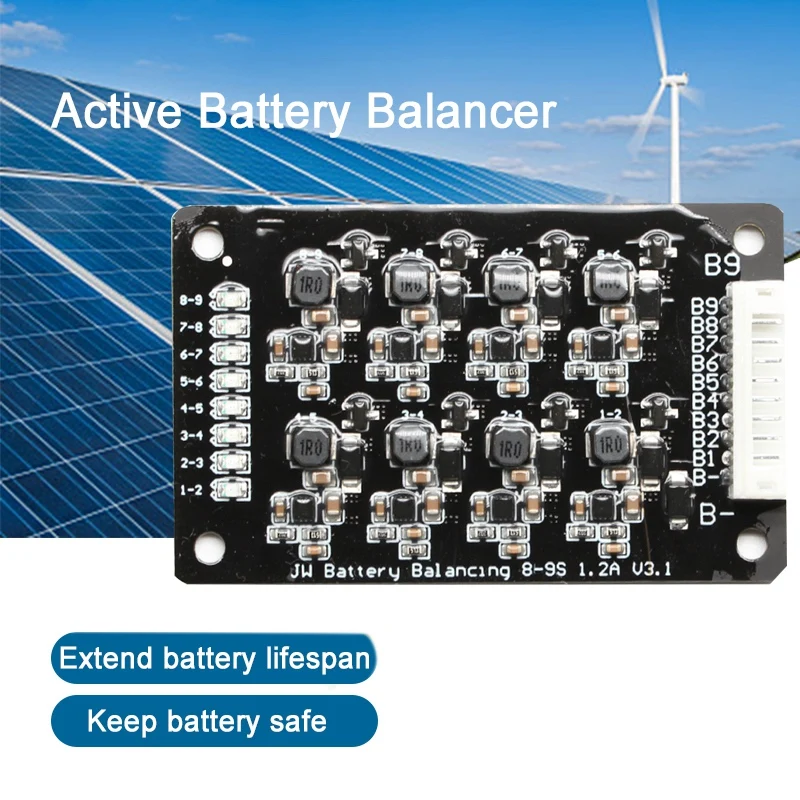 3S-9 Li-Ion Lipo Lifepo4 LFP Battery Active Equalizer Balancer BMS 1.2A Balance Energy Transfer Board | Электроника