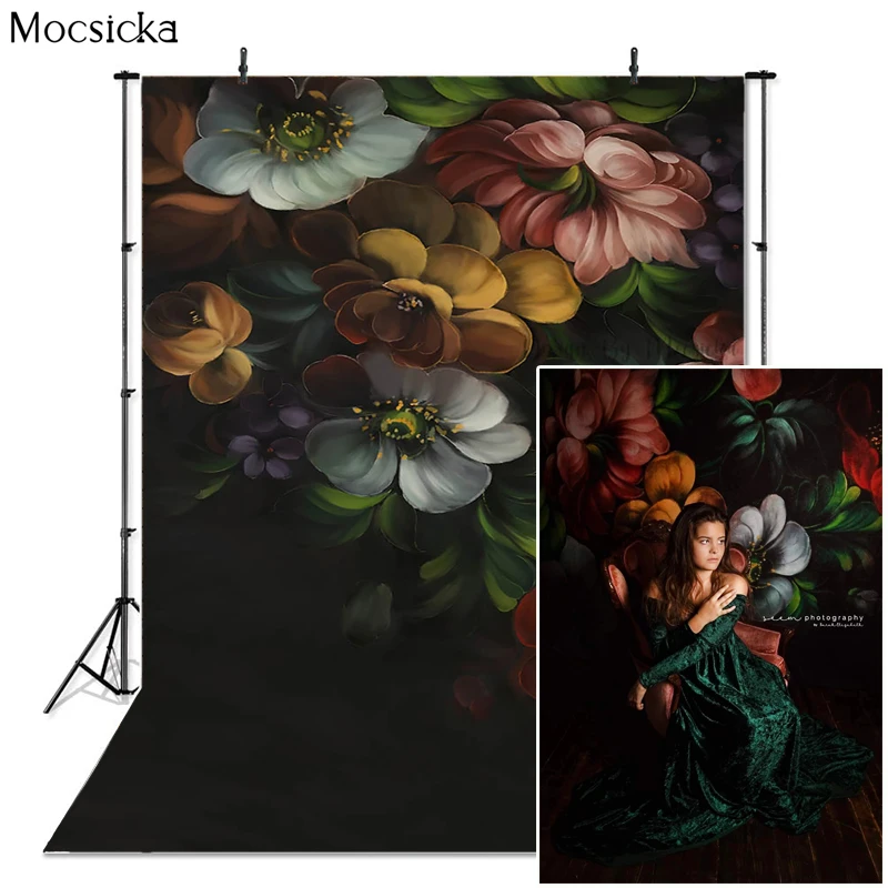 Mocsicka Изысканная художественная текстура цветы фон для фотосъемки Новорожденный