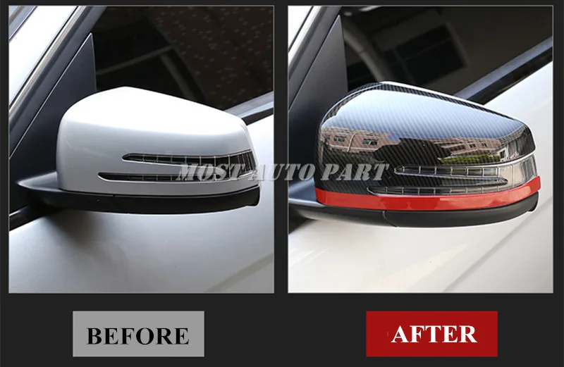 Отделка зеркала заднего вида из углеродного волокна для Benz C класса W204 2011-2013
