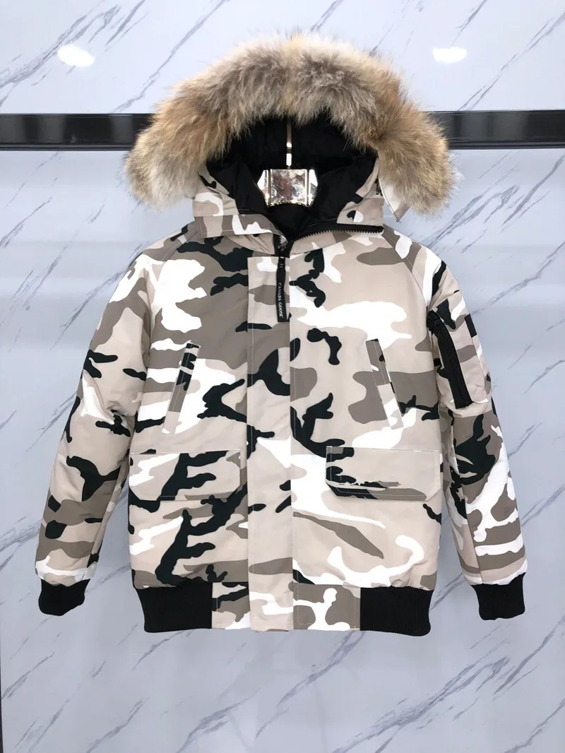 

Men Winter Down Jacket Real Wolf Fur Hood Short Fashion Parka High Quality Coat Female Thicken Warm Outerwear Windproof Clothes