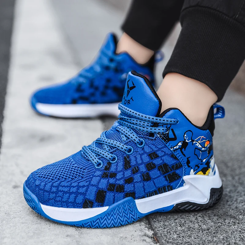 Баскетбольные кроссовки для мальчиков Нескользящие повседневная спортивная