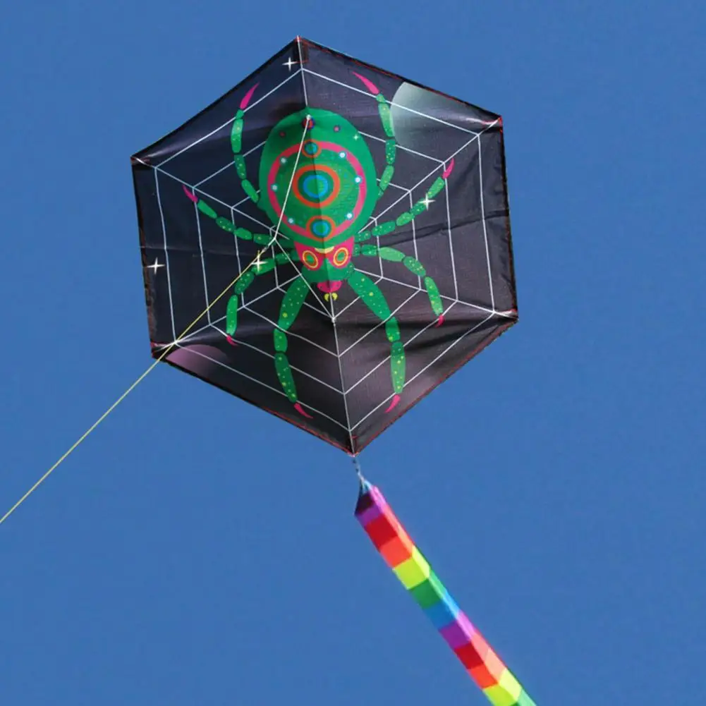 

Useful Kite No-Odor Outdoor Kite Delicate Ornamental Premium Hexagon Spider-Flying Kite