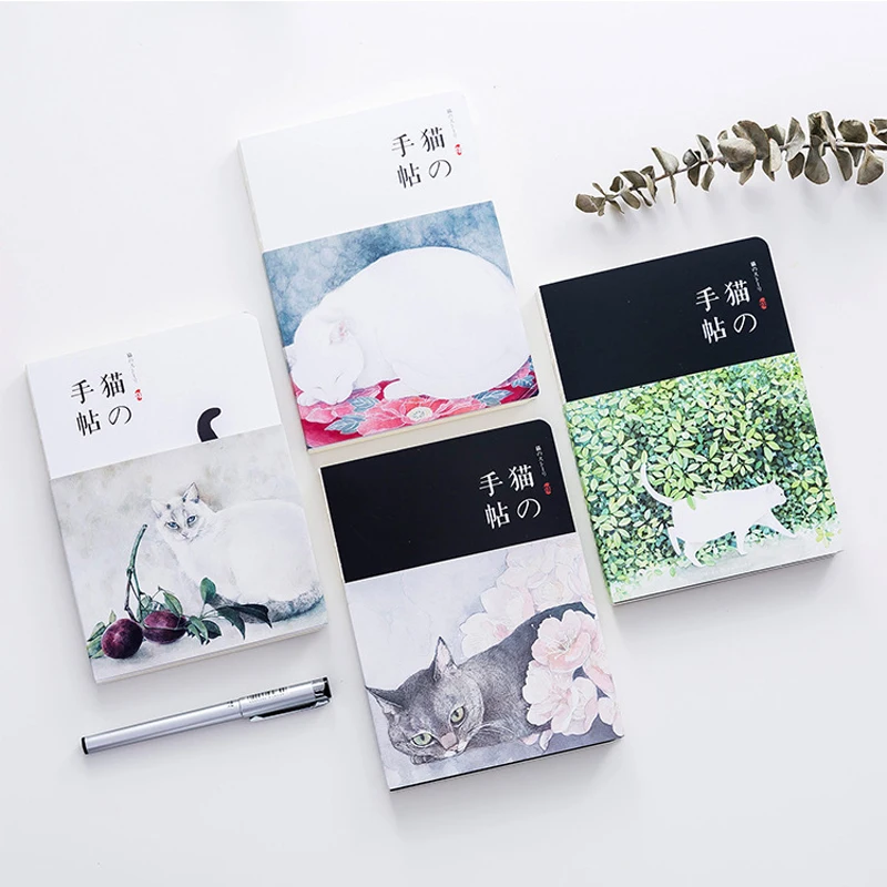 Винтажный альбом для скетчей 80 листов милый блокнот с кошкой принадлежности