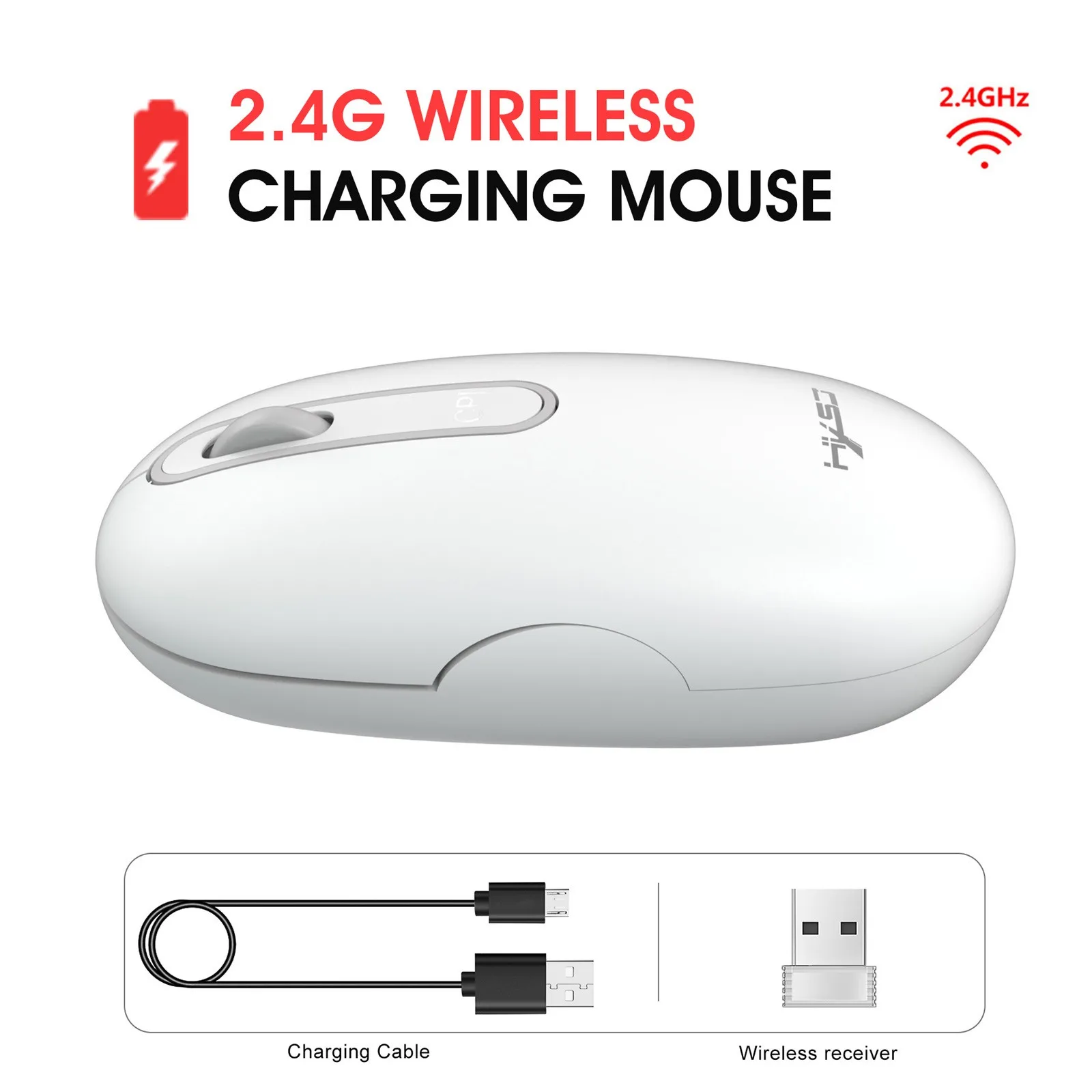 Беспроводная игровая мышь 2 4 ГГц USB зарядка 1600DPI Регулируемая Мыши для ПК Macbook Air Mac