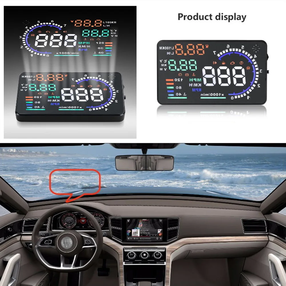 Car HUD For Volkswagen Passat/CC 2015 2016 Auto Accessories Head Up Display Overspeed Warning System Projector Windshield