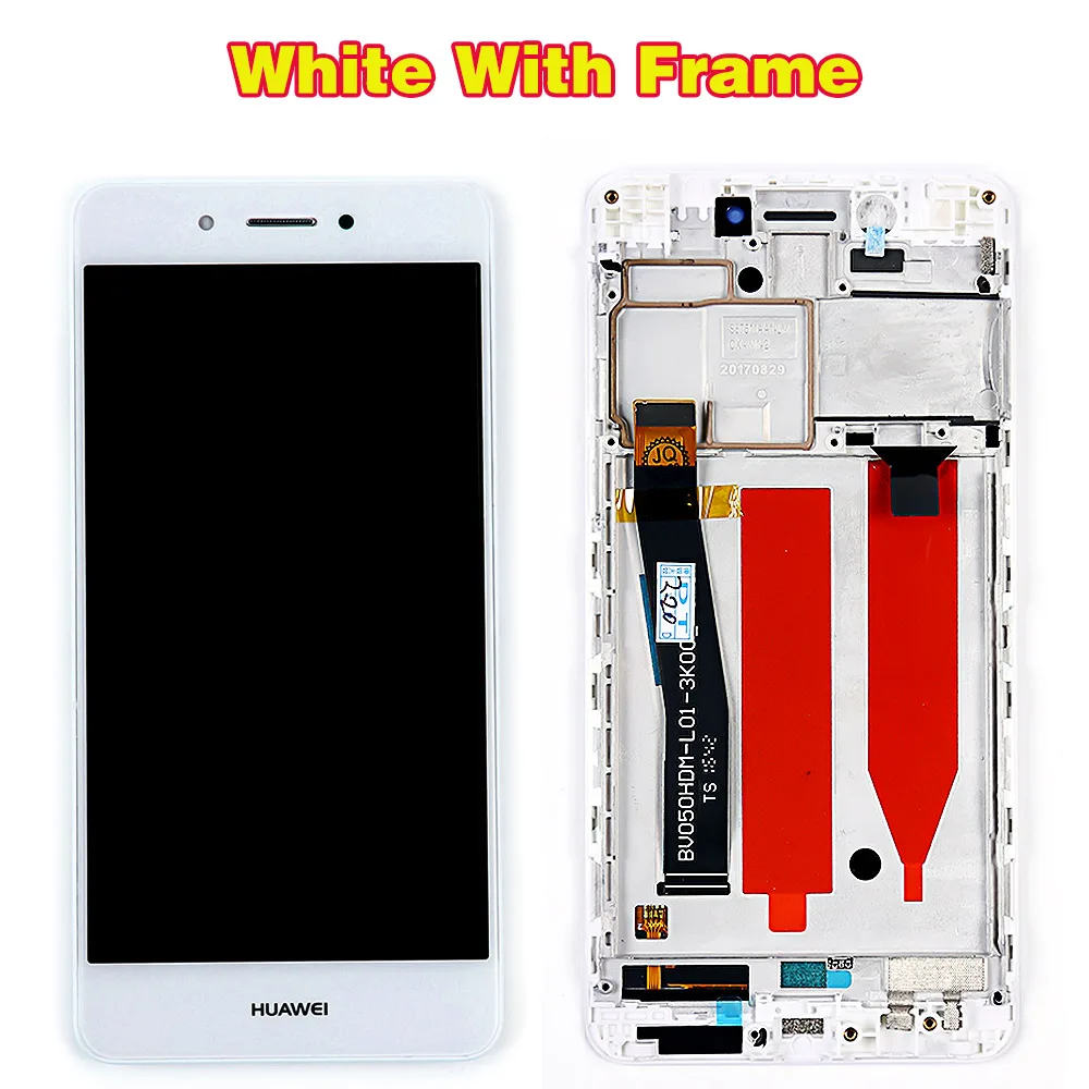 ЖК-дисплей для huawei Honor 6C DIG-L01/Nova Smart DIG-L21 DIG-L21HN кодирующий преобразователь сенсорного экрана в сборе рамка с бесплатными инструментами - Цвет: White with Frame