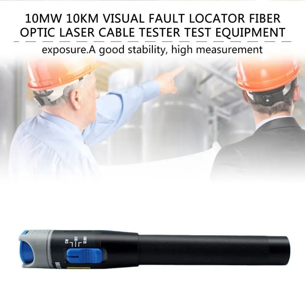 30mW Visual Fault Locator Fiber Optic Laser Pen 10mW Red Light Source Cable Tester SC/FC/ST Connector Type with VFL Meter 650nm