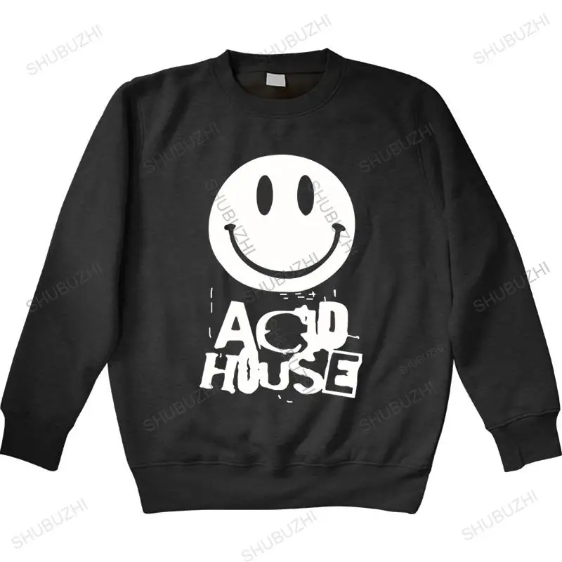 

Man crew neck hoodie Acid House sweatshirt thin style Raver Music cotton men autumn brand hoody male brand men autumn hoodies