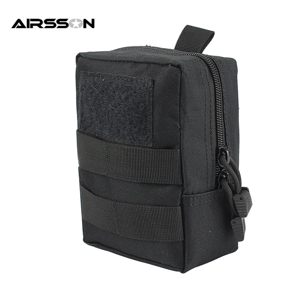 Airsson Airsoft Спортивная Военная 600D MOLLE сумка тактическая хозяйственная сумка жилет EDC гаджет охотничий поясной пакет уличное снаряжение - Цвет: Style 5 BK