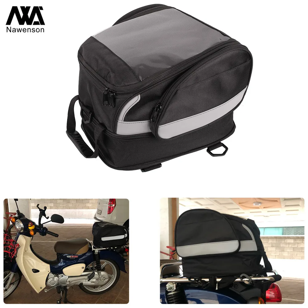

Motorcycle Tail Bag Rear Storage Pack Helmet Bag Trunk Universal for Motorbike with Luggage Rack