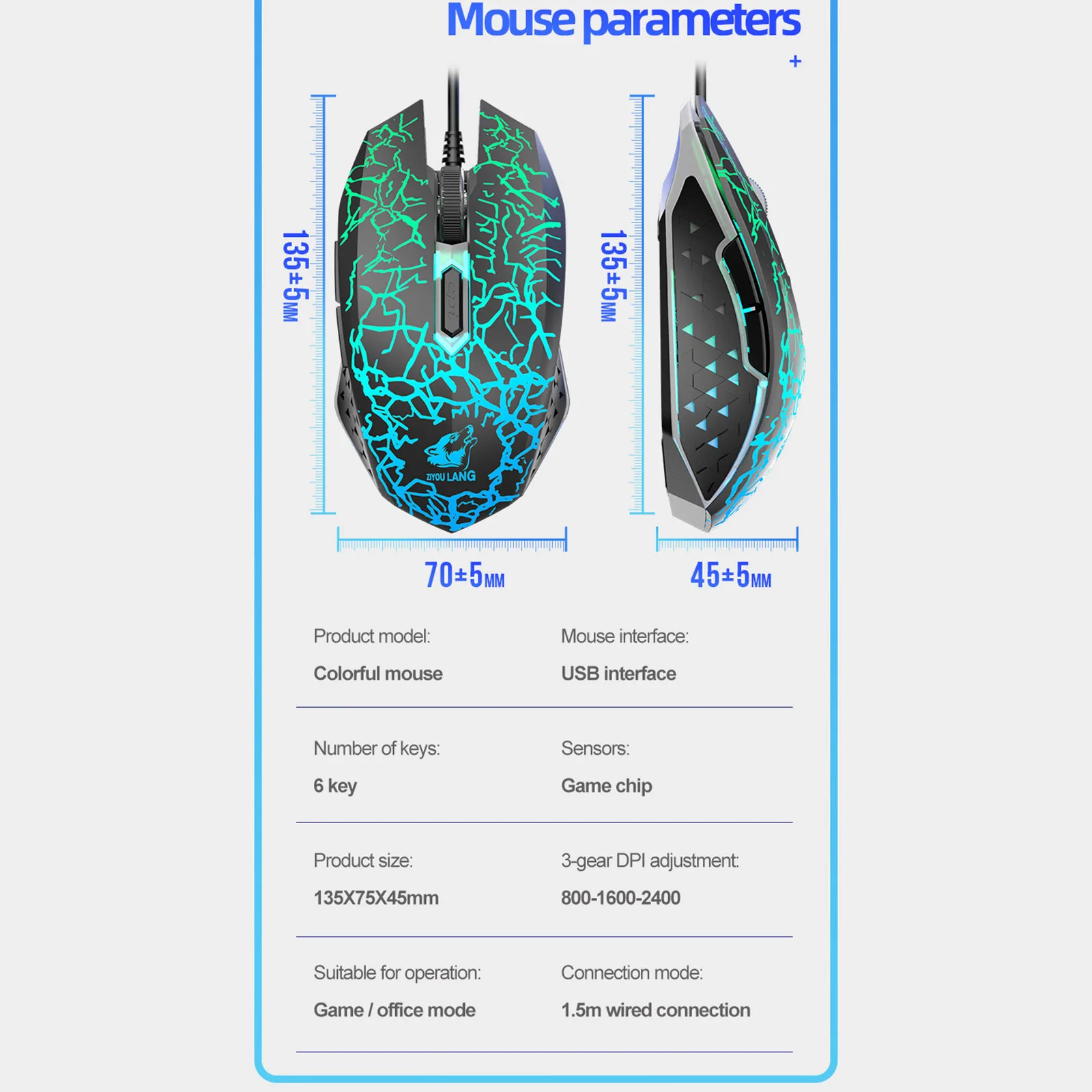 Эргономичная игровая клавиатура и мышь T13 с радужной подсветкой набор ковриков для ПК ноутбука цветная