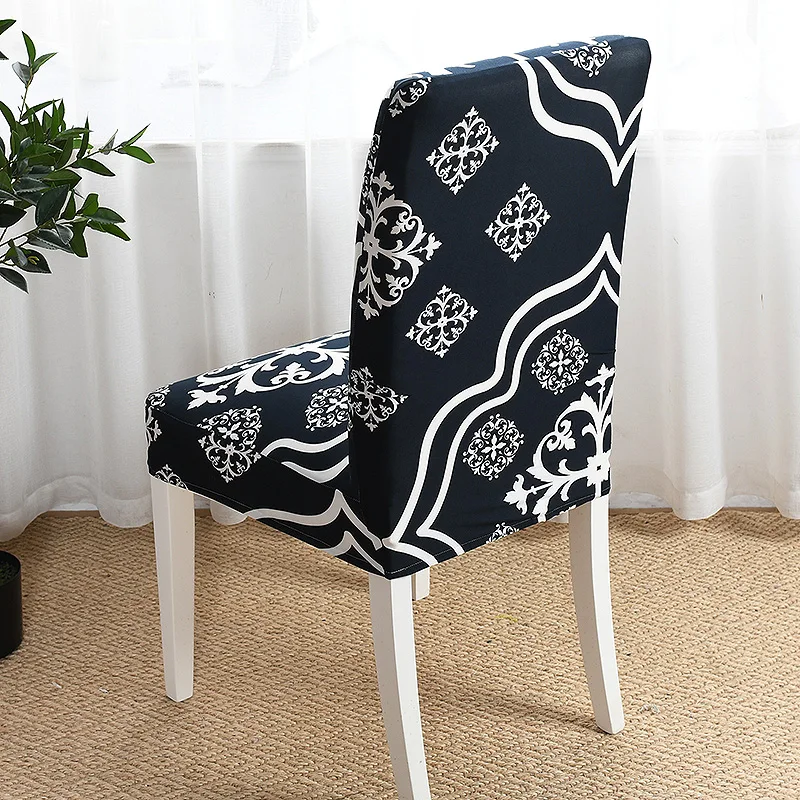 

European Waterproof Prints Elastic Stretch Chair Cover Universal Size Slipcovers Seat Cover for Dining Room Banquet Hotel