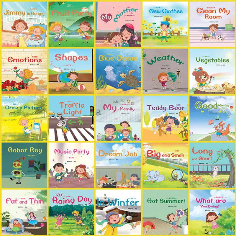 

Random 10 books 14x13.7cm Picture Books Children Baby English Enlightenment Color Picture Storybook Age 0-6 Baby Story Book