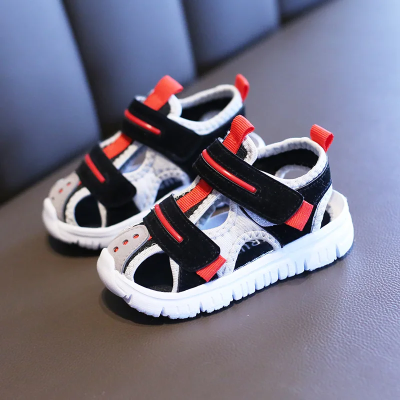 

Boys Gilrs Sports Sandals Solid Color Baby Boy Sandals Soft Sole Anti-slip Boys Girls Sandals Toddler Baby Shoes Beach