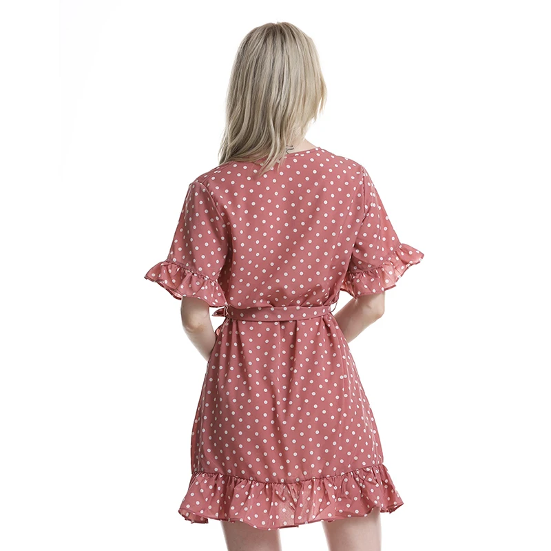 Платье в горошек платье с принтом женское сексуальное облегающее повседневное