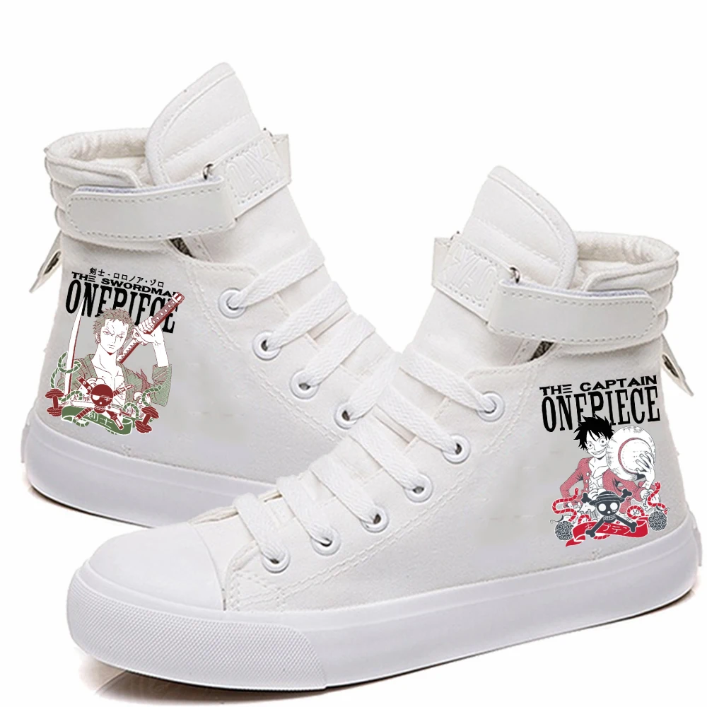 

Anime One Piece Pride Printed Hip Hop Striped Shoe Canvas Shoes Sneakers Boots