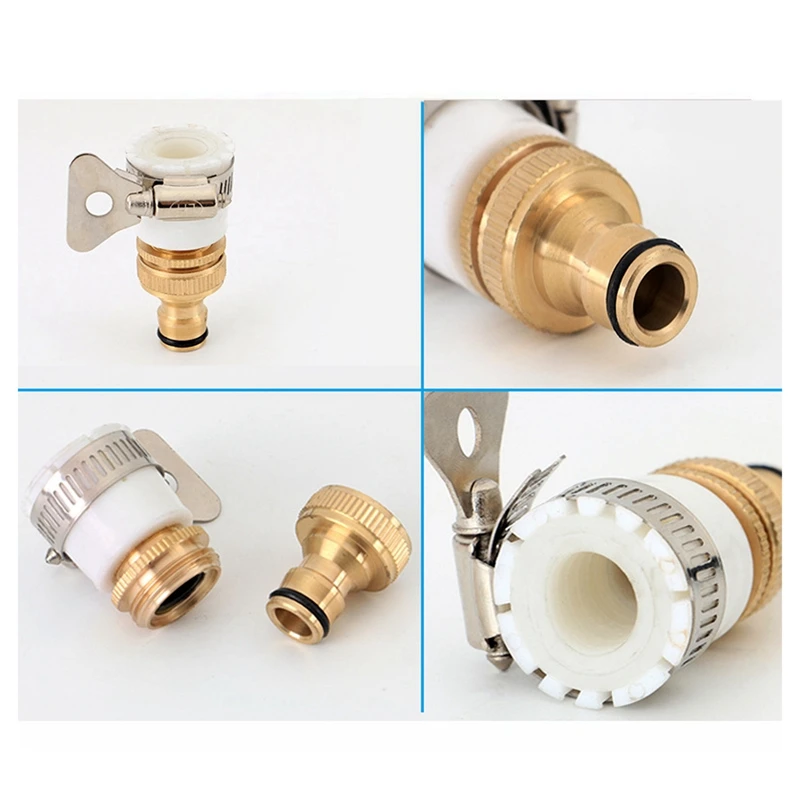 Car Wash Water Gun Faucet Pacifier Eight-Claw Buckle Connector 6 Points to 4 Washing Machine | Дом и сад