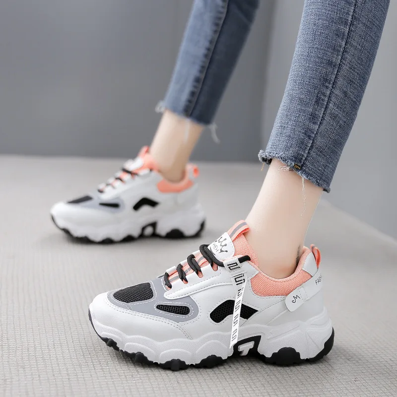 

Women Breathable Vulcanized Shoes Women's Causal Shoes Female Rubber Sneakers Trend Mesh Fabric Shoes Tenis 2021
