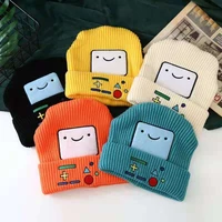 2021 new winter male and female adult korean version of adventure time bmo cartoon thickened warm woolen hat