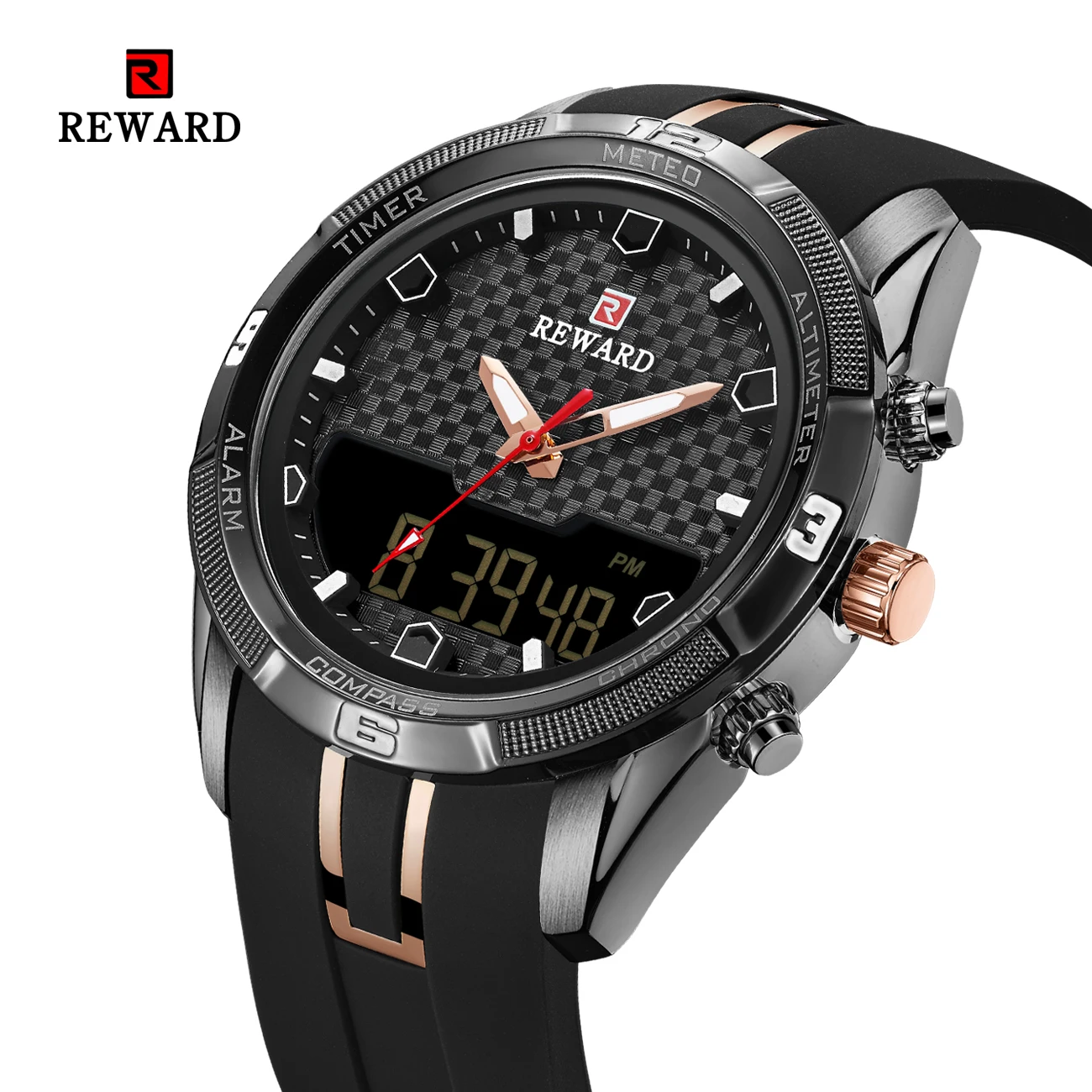 

Fashion Waterproof Luminous Led Men's Watches Silicone Dual Display Digital Electronic Men'S Sports Watch For Men Wristwatch