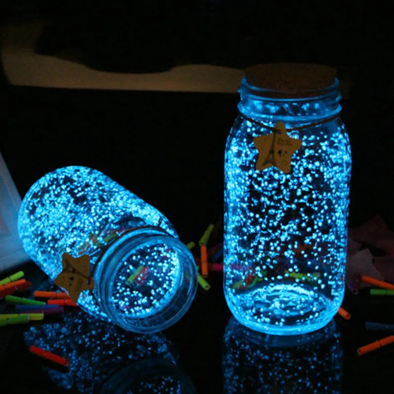 

2021 DIY Fluorescent Super luminous Particles Glow Pigment Bright Gravel Noctilucent Sand Glowing in the Dark Sand Powder