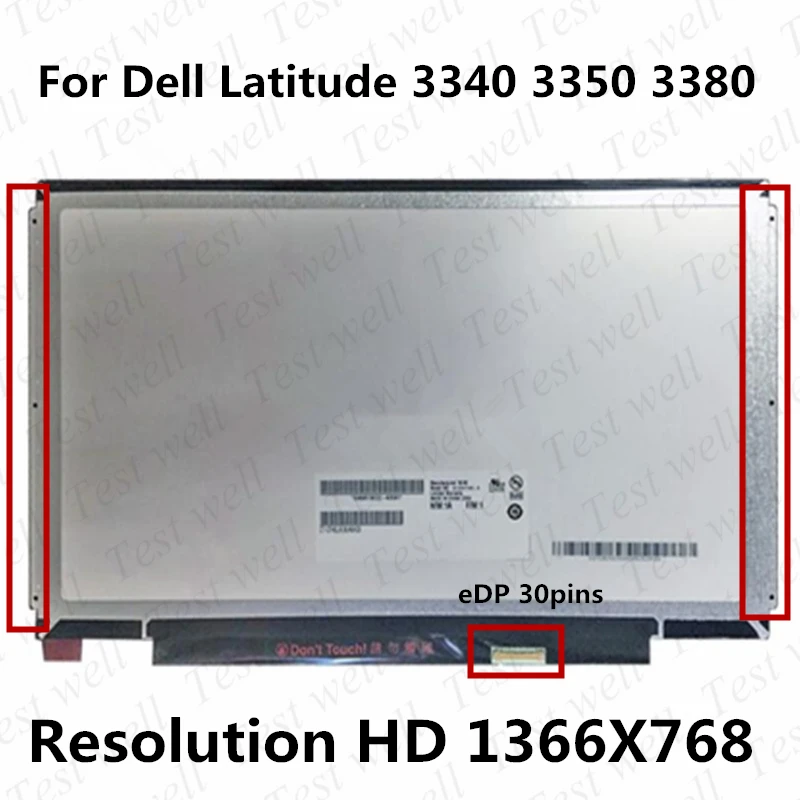 13.3'' LCD Screen Display Panel Matrix 1366x768 B133XTN01.6 B133XTN02.1 LTN133AT32 N133BGE-E31 for Dell Latitude 3340 3350 3380