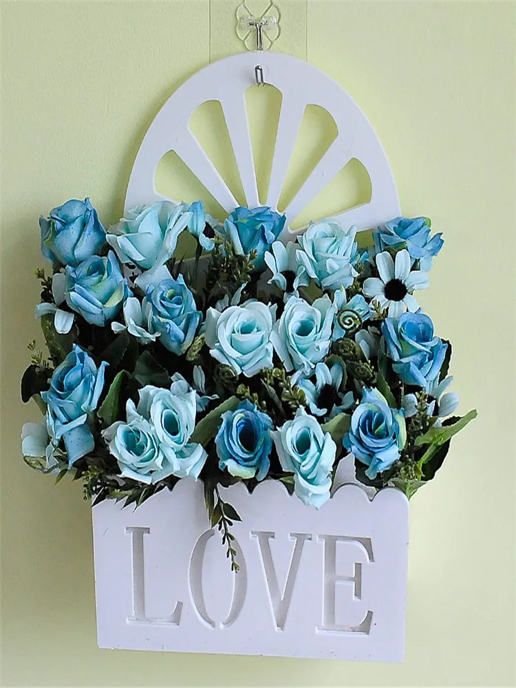 Искусственный цветок украшение настенная подвесная корзина свадебный стол