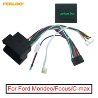 car stereo audio 16pin android power wiring harness cable adapter with canbus box for ford mondeo 07 10focus 07 11c max 07 10